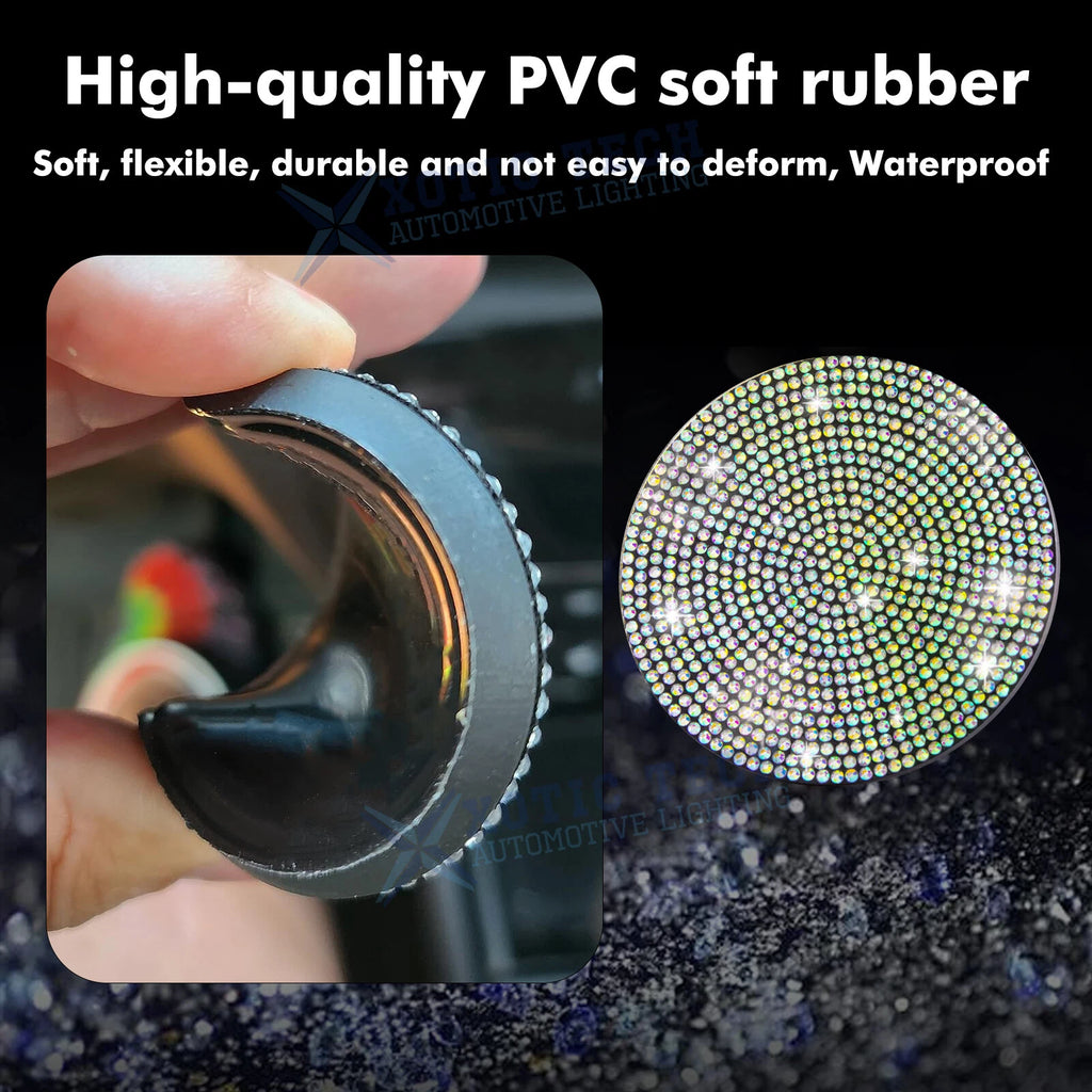 2PCS Cute Bling Car Cup Holder Coaster for Rhinestone Interior (2020-2024)