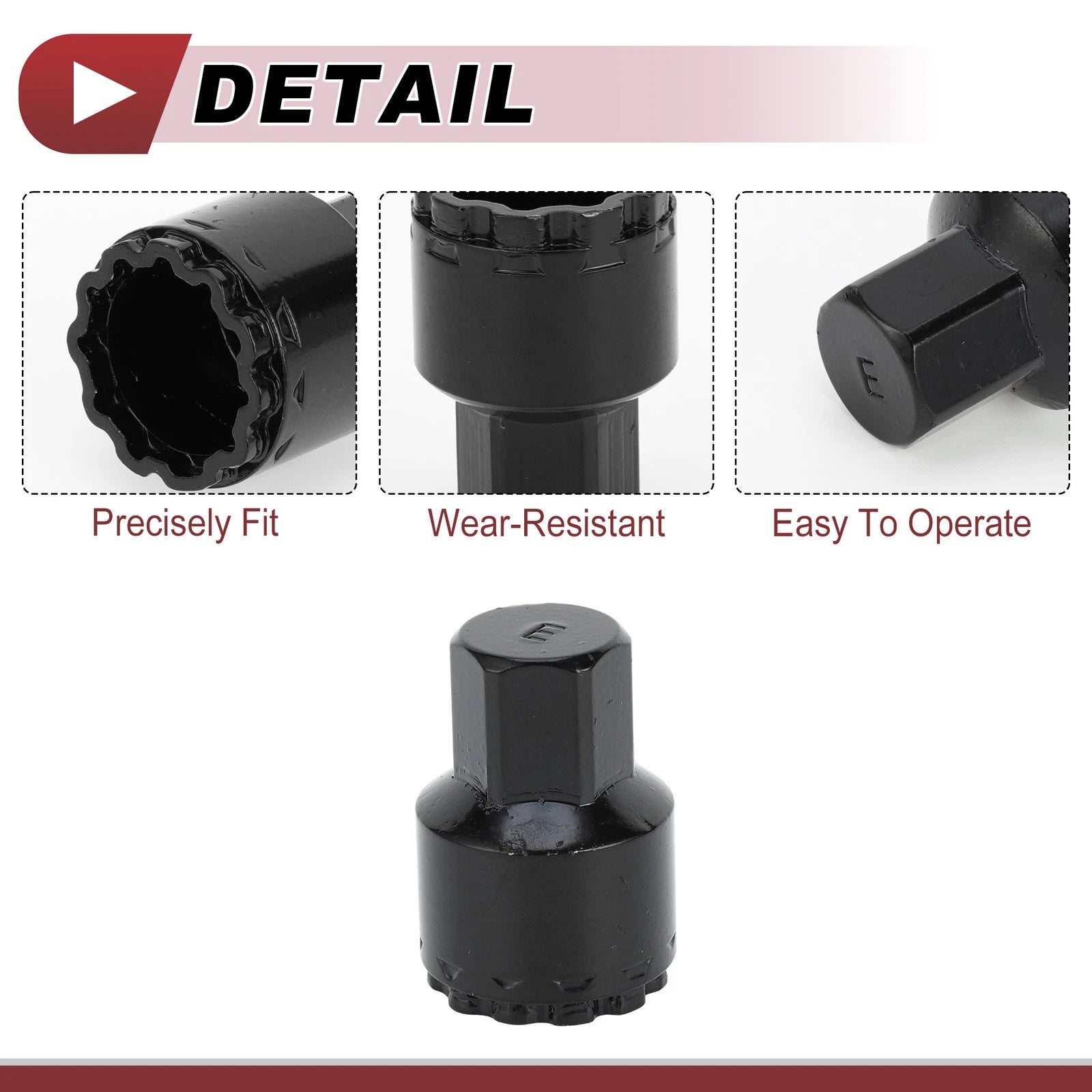 Wheel Lock Lug Nut Type E Anti-theft Key Socket for Mercedes Benz GLE450 GLS350 (2016–2023)