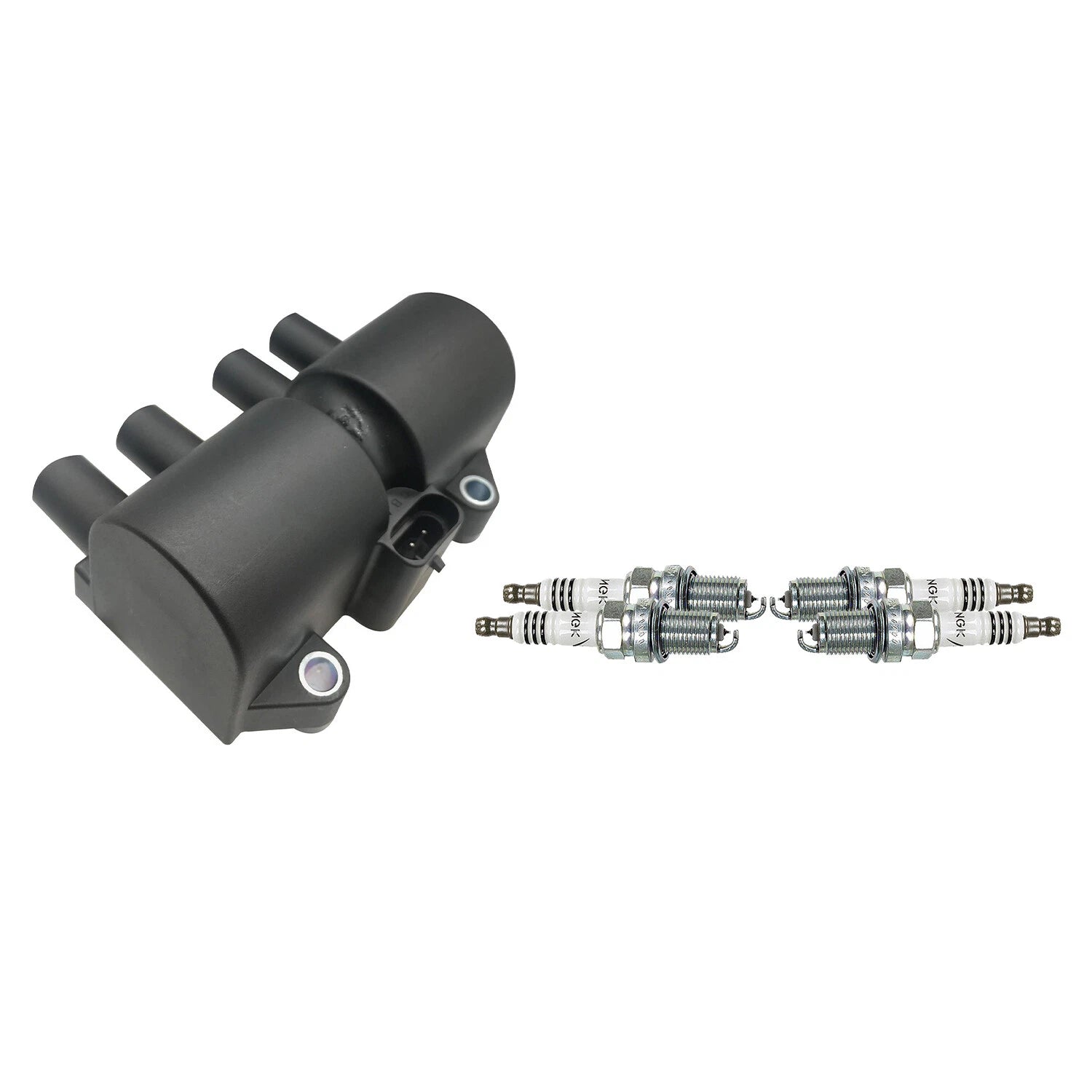 Set of 4 Hitachi Ignition Coils & NGK Iridium Spark Plugs for Aveo Aveo5 (2004–2011)