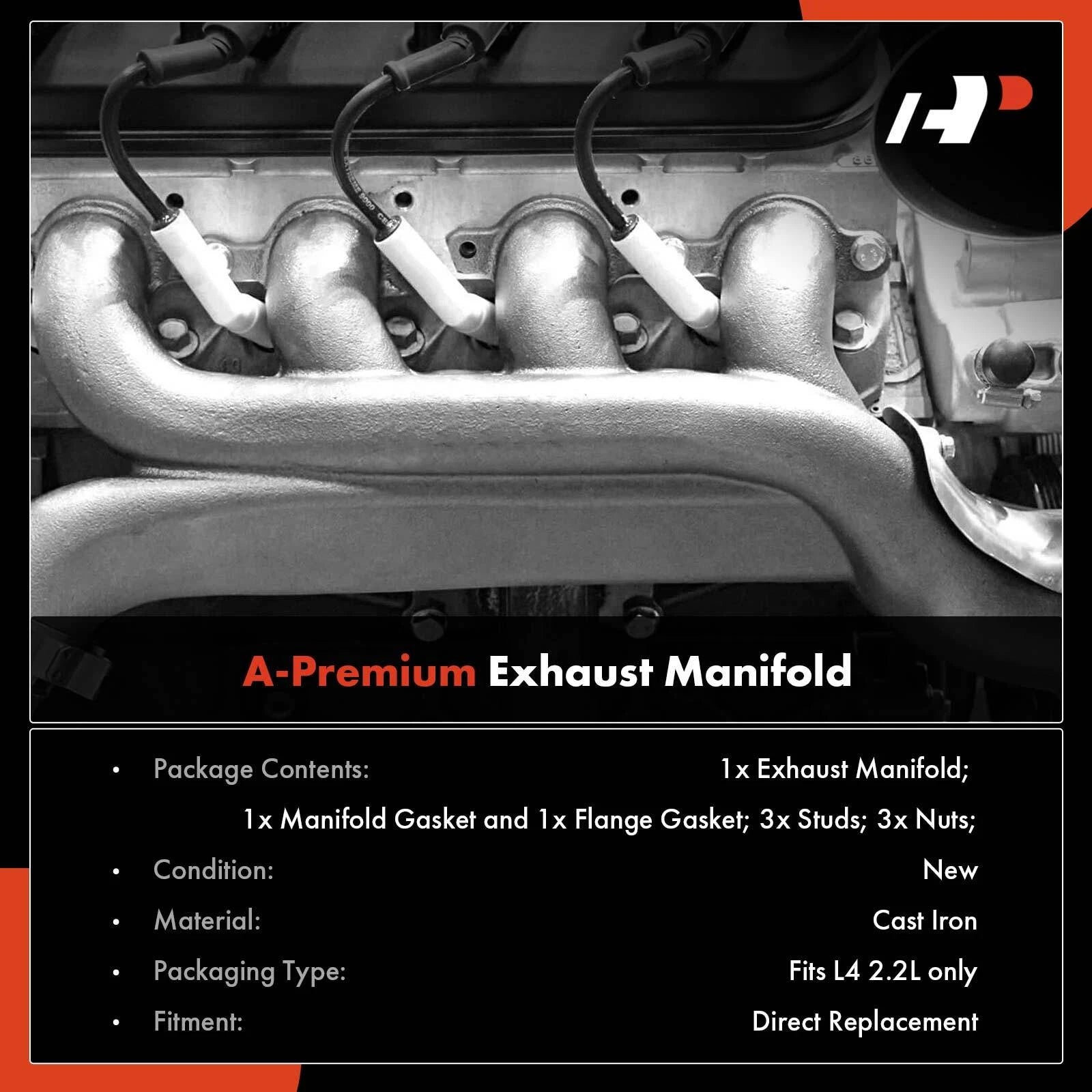 Exhaust Manifold with Gasket for Chevy Impala R2500 Suburban (1973–1976)