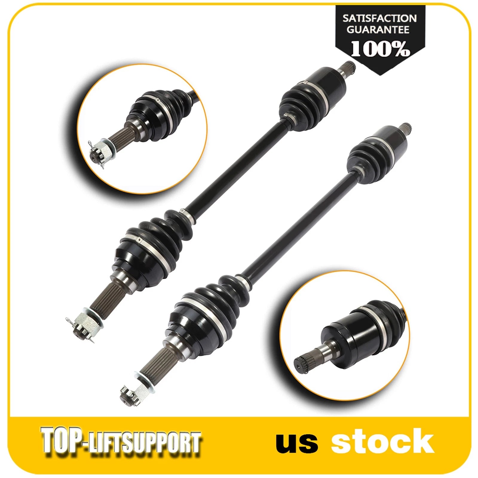 2X Front CV Axle Shaft Assembly for John Deere Gator XUV (2011–2020)
