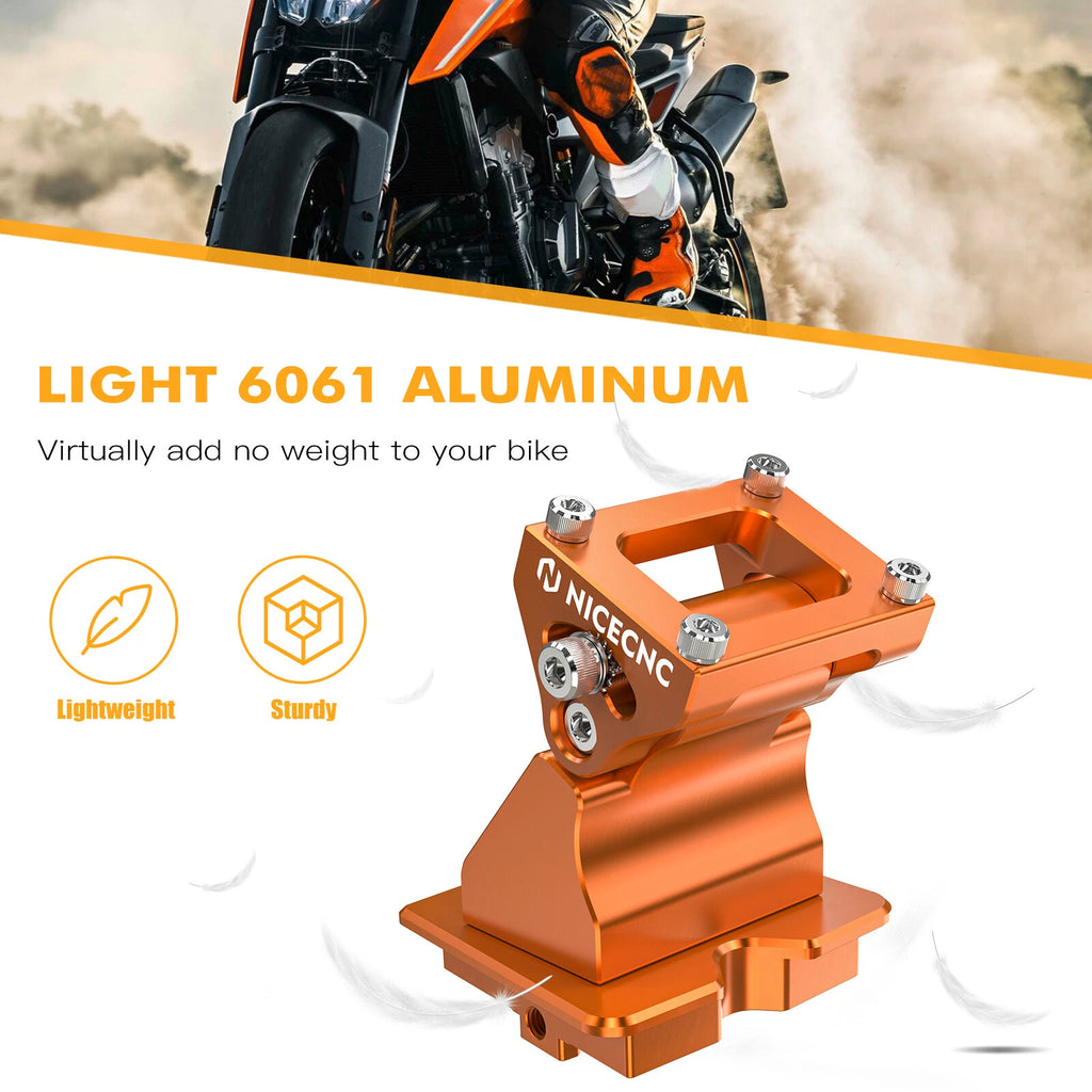 CNC Angle Adjustable GPS Phone Mount Bracket for Husqvarna Norden 901 (2022–2023)