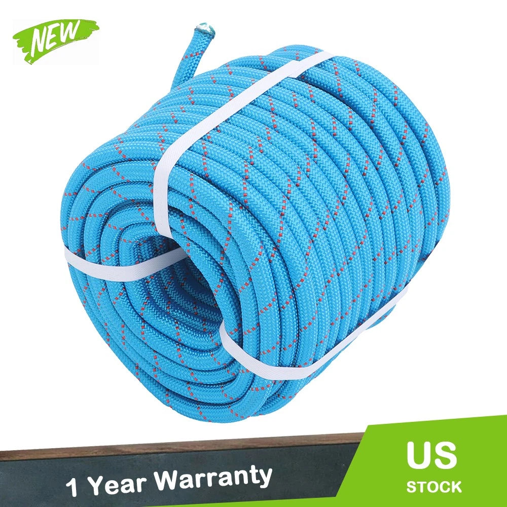 1/2" Double Braid Polyester Rope for Heavy-Duty Use (8400 lbs Breaking Strength)