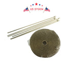 6 Ties Kit 1" x 50ft Titanium Exhaust Heat Wrap Tape for Automotive Use