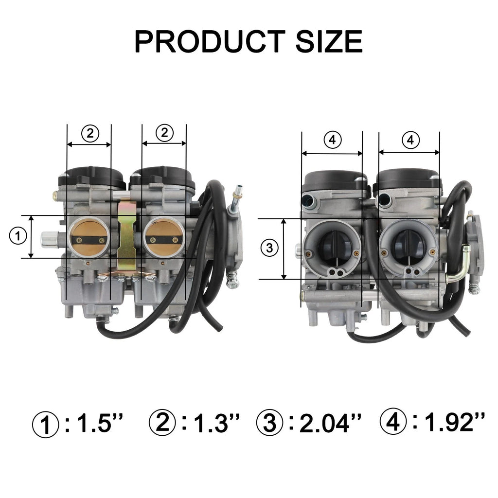 Carburetor & Fuel Valve Petcock for Yamaha Raptor 660R (2001–2005)