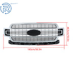 Chrome Front Bumper Upper Grille Mesh for Ford F150 (2018-2020)