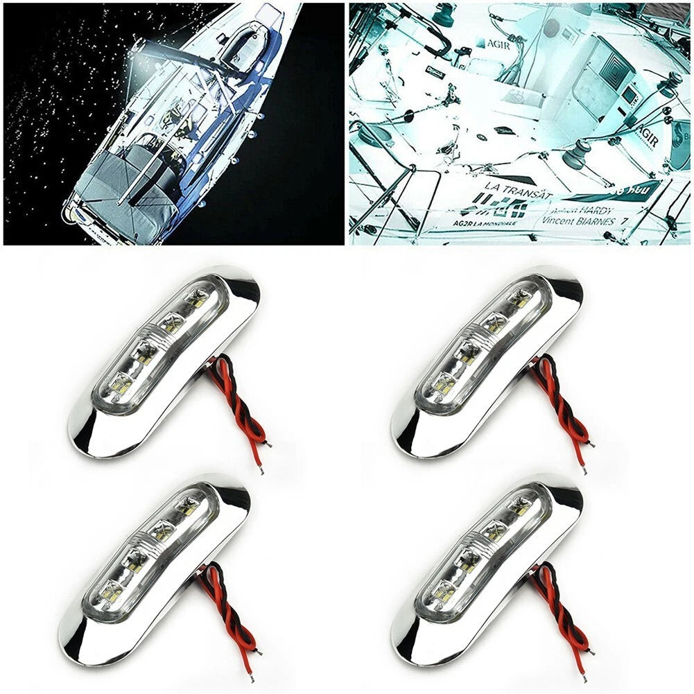Set of 4 LED Courtesy Lights for Marine/Boat (12-24V)