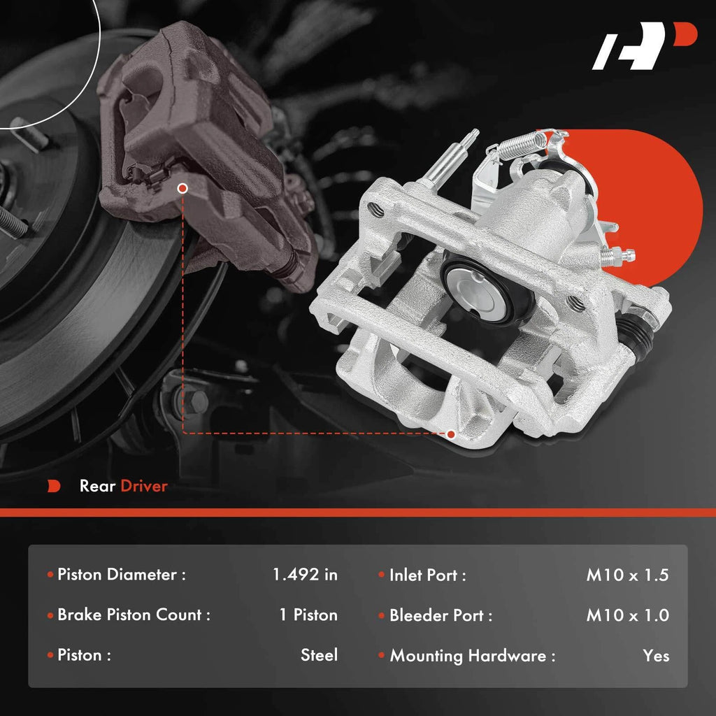 Rear Left Disc Brake Caliper with Bracket for Buick Verano (2012-2017)