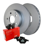 Front Brake Kit 295mm Disc Rotors & TRW Low-Met Pads for MB W204 C250 W212 E250 (2007–2016)