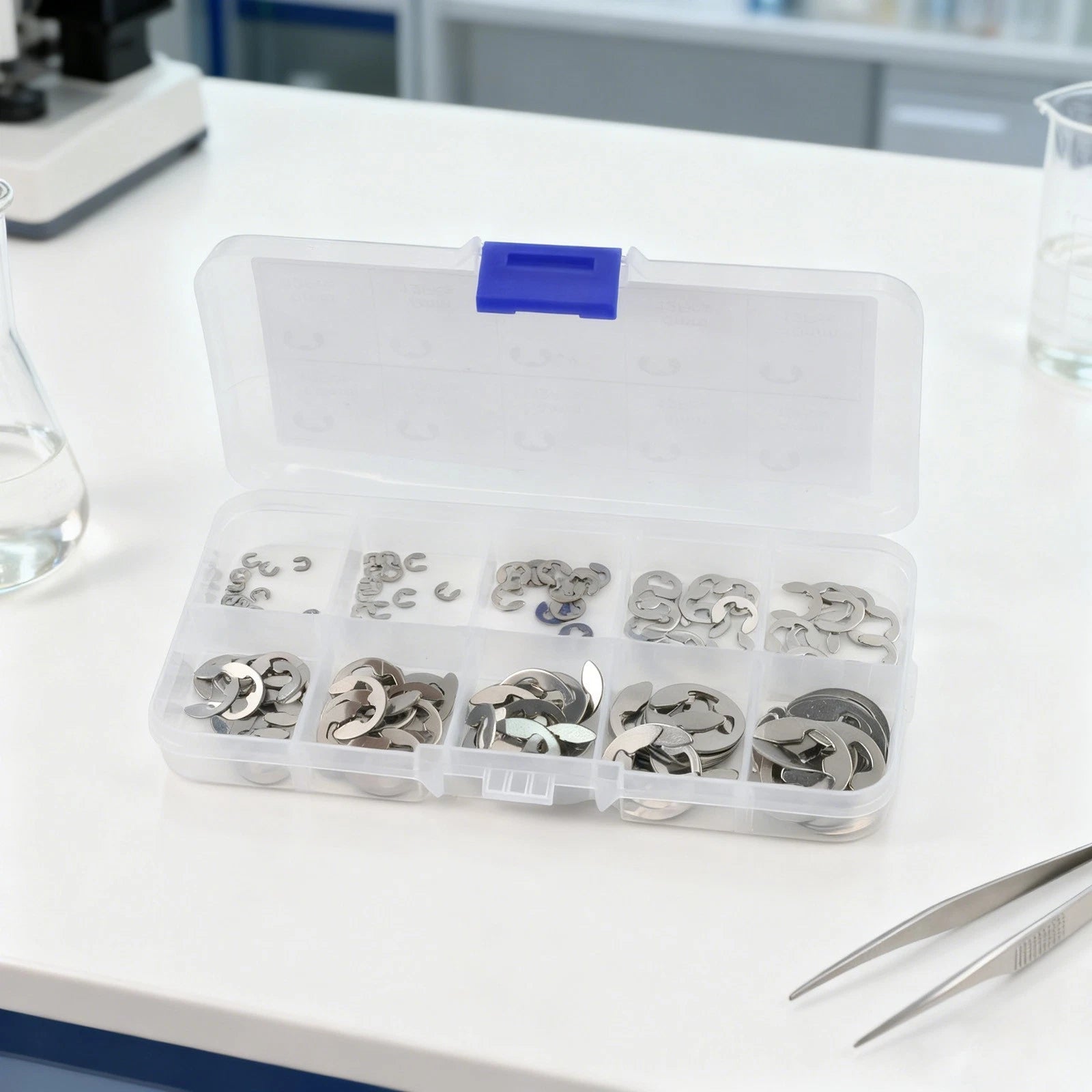 Set of 120 E Clips Circlips Stainless Steel Retaining Rings 1.5mm to 10mm