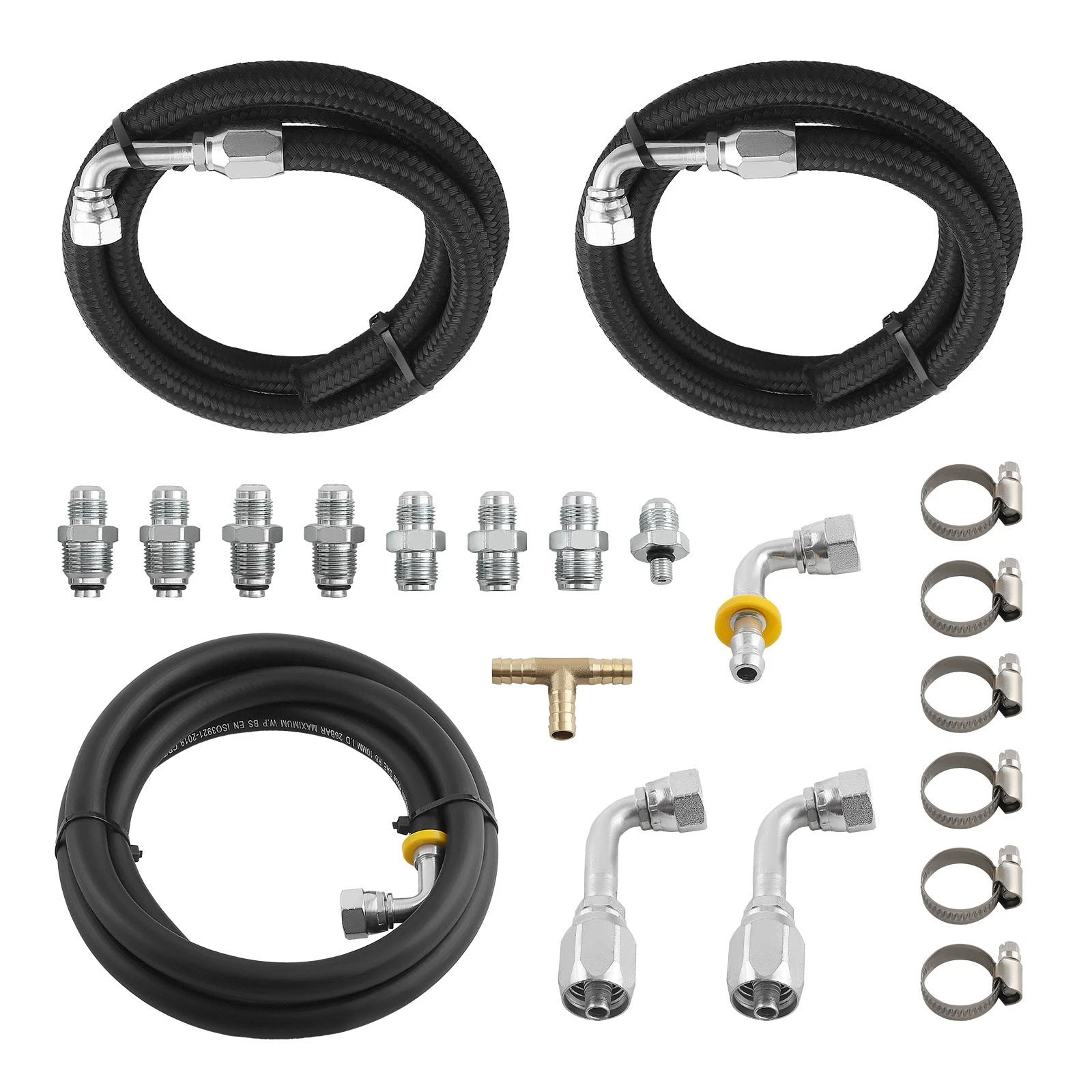 Power Steering Hose Hookup Kit with Fitting for Universal (Hydraulic)
