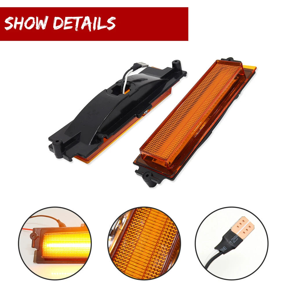 Set of 2 LED Side Marker Lights for Chevy Monte Carlo SS (81–88)