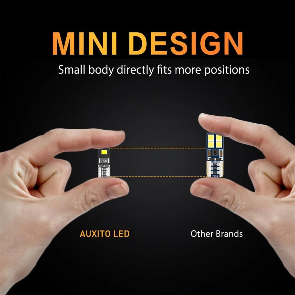 Set of 10 T10 LED Interior Light Bulbs for Various Vehicles