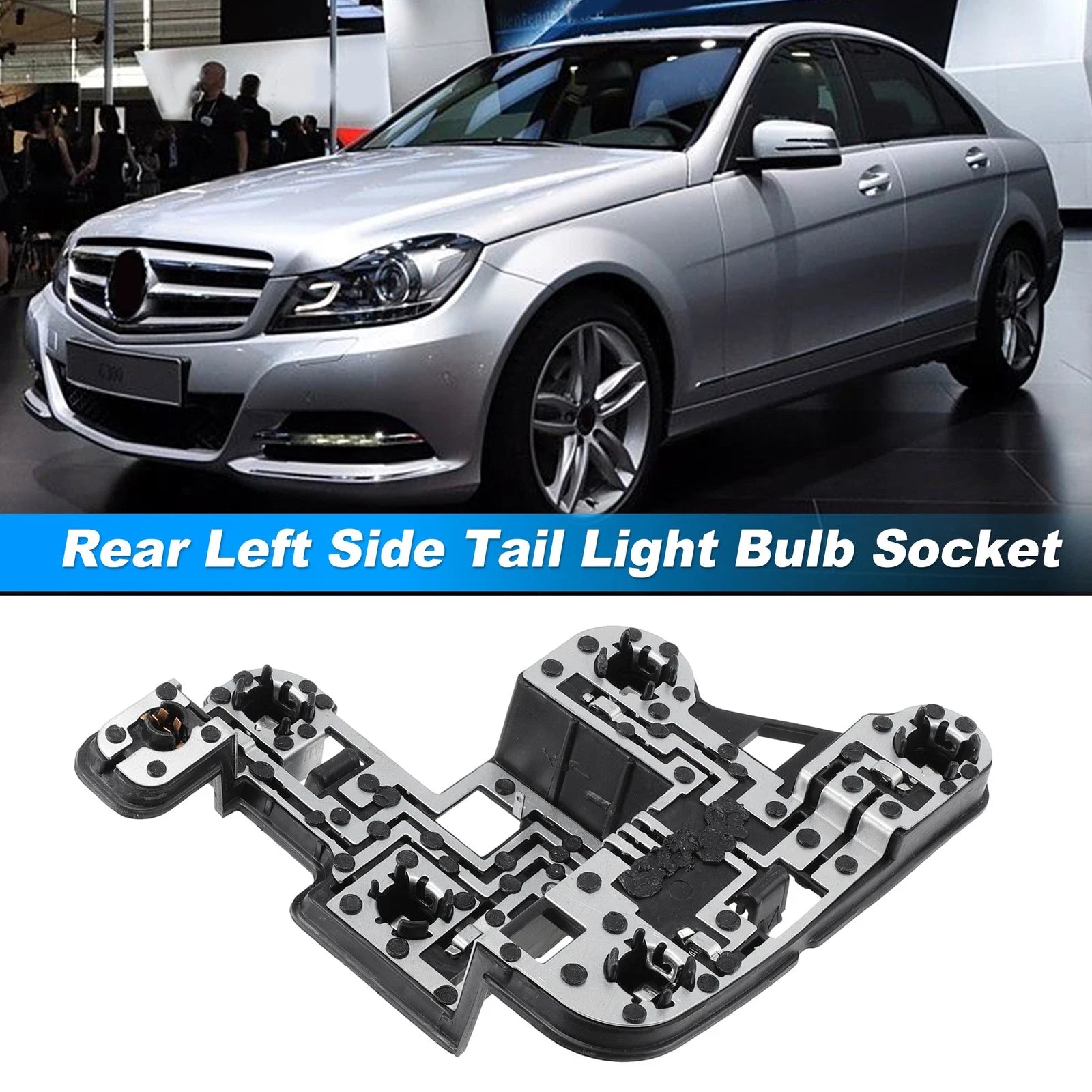 Left Side Tail Light Bulb Socket for Mercedes-Benz C250 (2012–2014) 2048201500