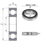 Deep Groove Ball Bearing 65x100x18mm for Scooter Skateboard (6013DDU)