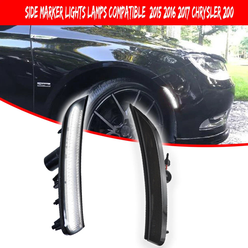 2Pcs LED Side Markers for Chrysler 200 (2015–2017)