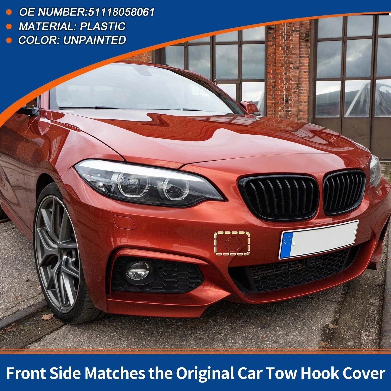 Tow Hook Cover Front for BMW 2 Series (2014-2021)