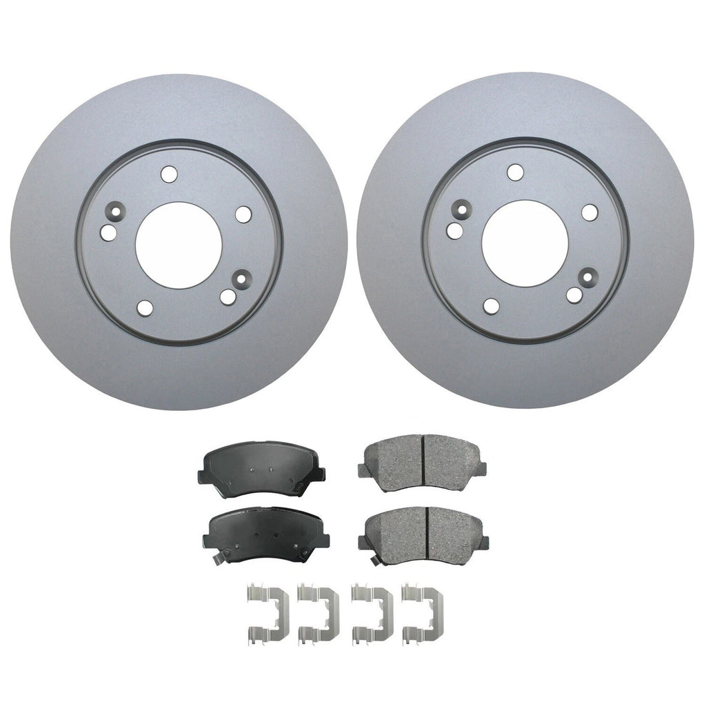 Front Brake Kit 280mm Rotors & Akebono Ceramic Pads for Elantra Veloster Forte (2011–2023)