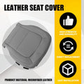 Front Left Bottom Leather Seat Cover for GMC Canyon (2015–2022) Gray EV