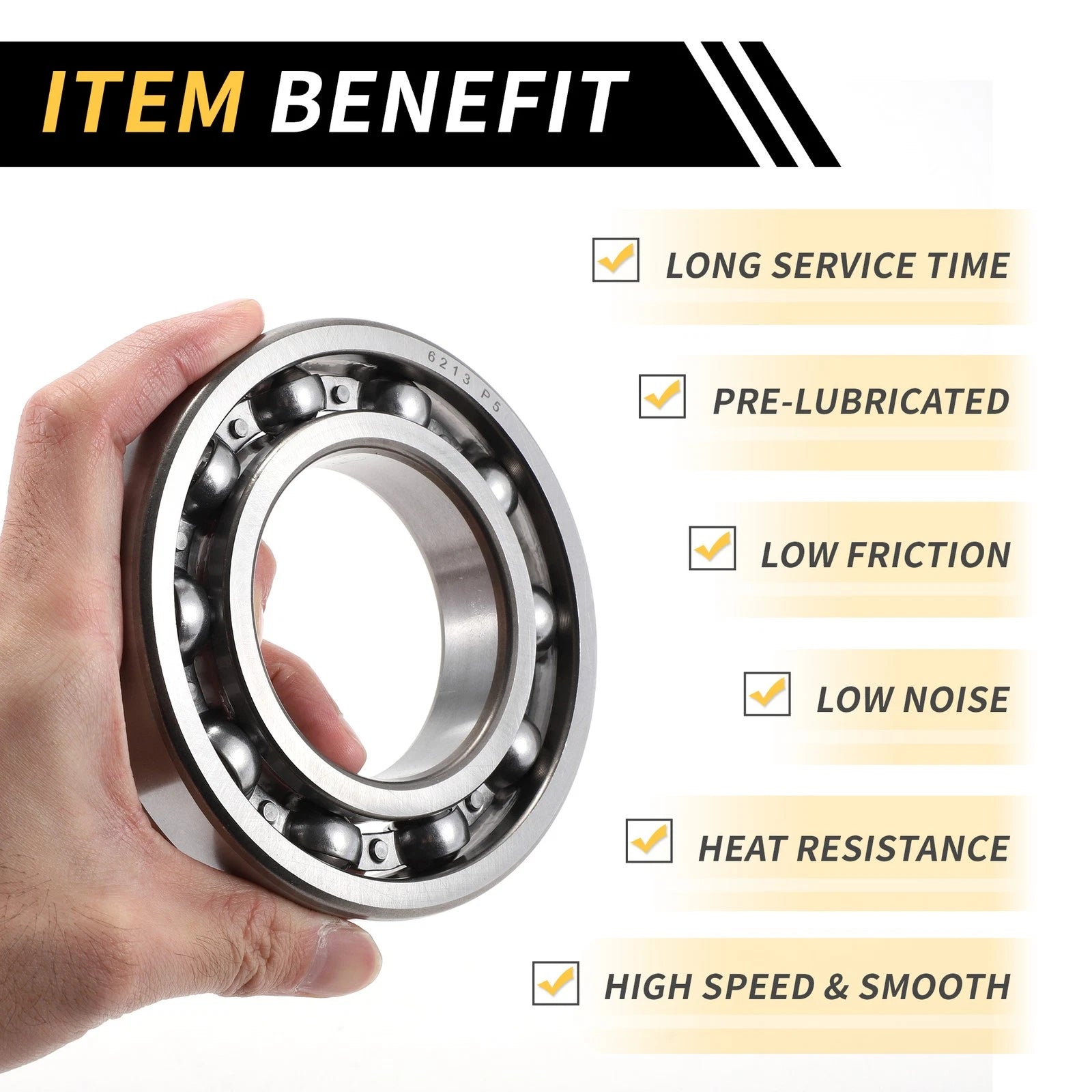 Deep Groove Ball Bearing 65x120x23mm for Scooter Skateboard (1 Pcs)