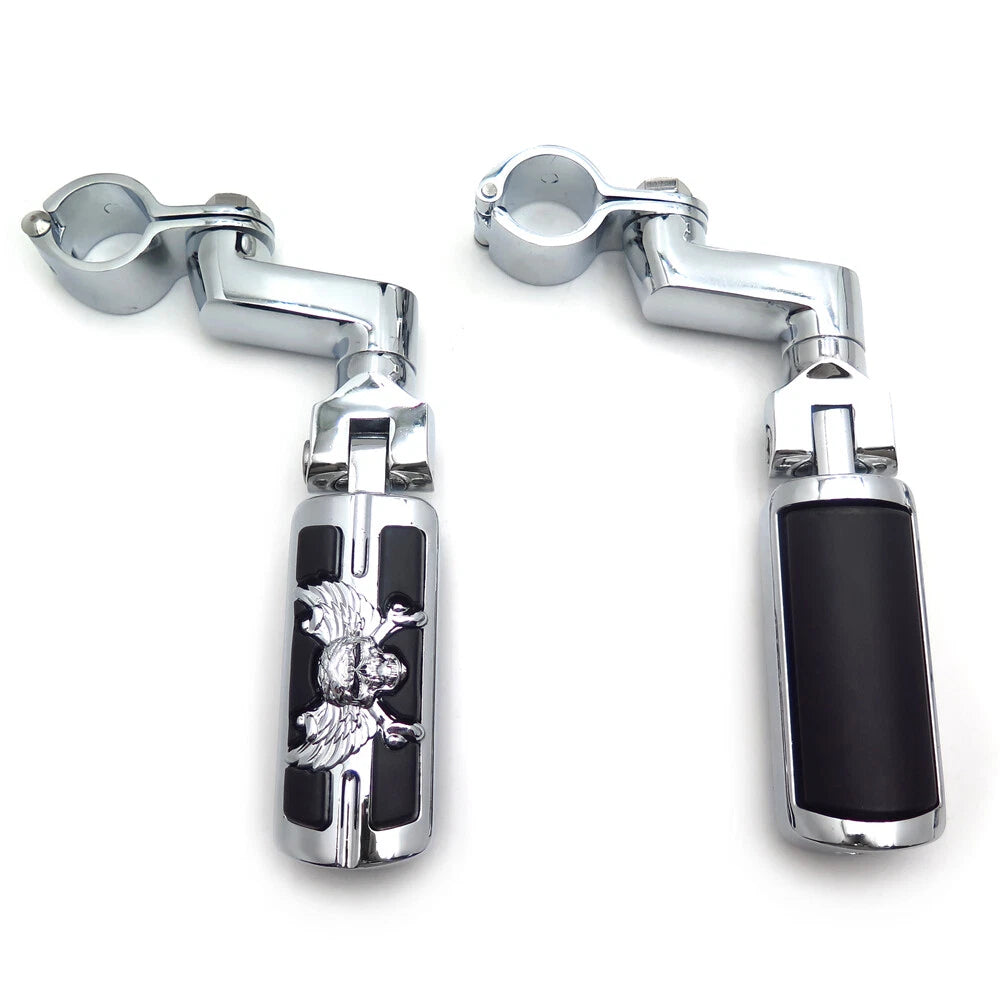 1.25" Foot Peg Clamps for Harley Sportster Touring Road King Street Glide (2004–2023)