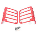 2X Steel Tail Light Cover for Jeep Wrangler JK (2007–2016) Red Protector