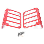 2X Steel Tail Light Cover for Jeep Wrangler JK (2007–2016) Red Protector