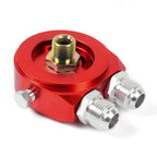 Red Aluminum Oil Filter Cooler Sandwich AN10 Block Adapter Plate for Universal
