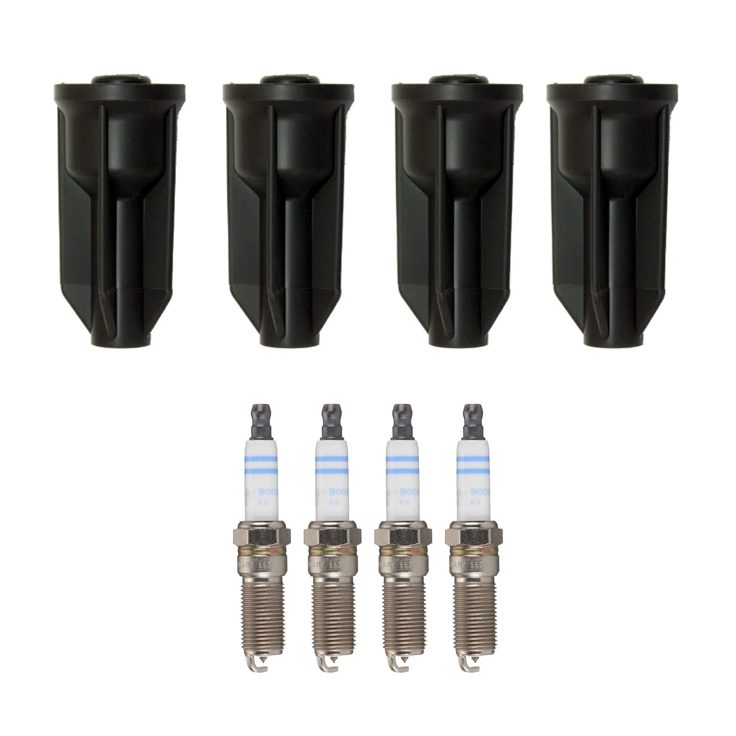 Set of 4 Double Iridium Spark Plugs & NGK Coil Boots for Canyon i-280 (2004–2012)