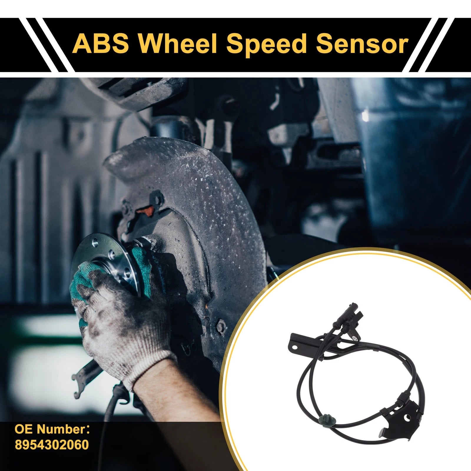 ABS Wheel Speed Sensor No. 8954302060 for Toyota Hilux (2015–2018) 1Pc Left Front