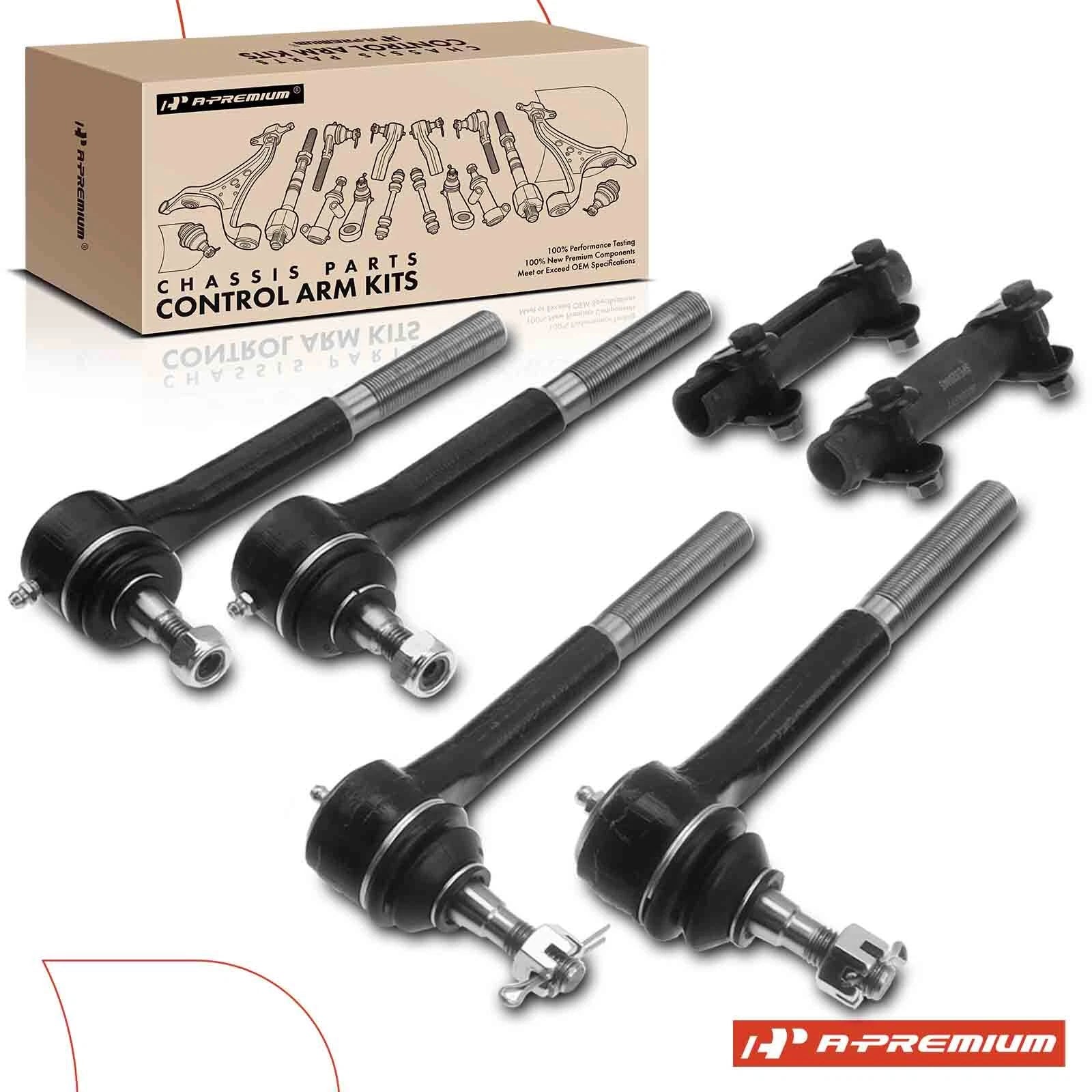 Set of 6 Inner Outer Tie Rods for Chevy Tahoe Blazer GMC Yukon (1995–2006)