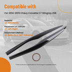 Side Extension Panel Kit for Chevy Corvette C7 Z06 Stingray (2014–2019) Black ABS