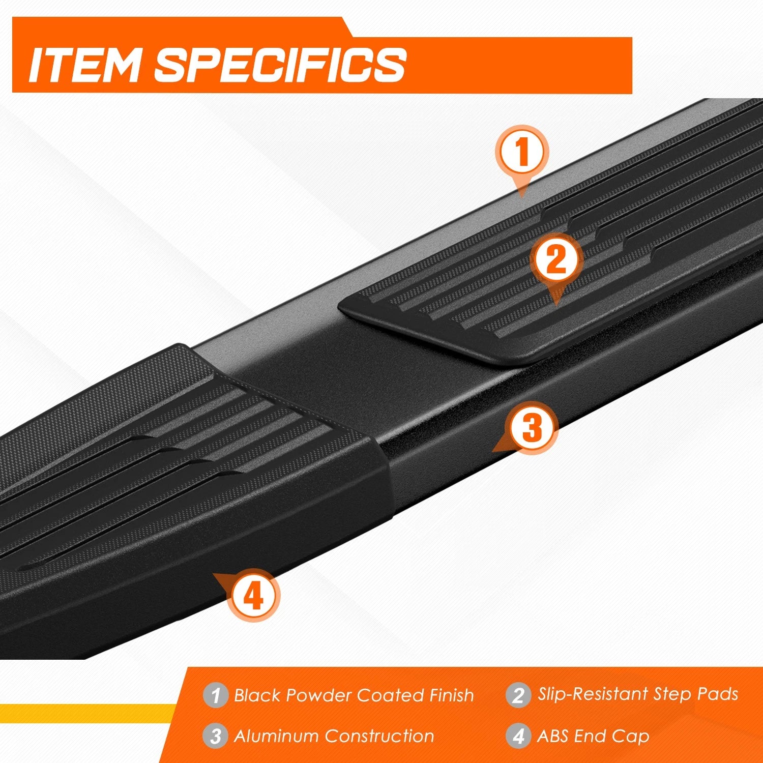 Set of 2 Aluminum Step Nerf Bars for Silverado/Sierra Crew Cab (2019–2024)