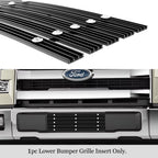 Lower Bumper Grille Insert for Ford F-150 (2015-2017) Black Wide Rivet