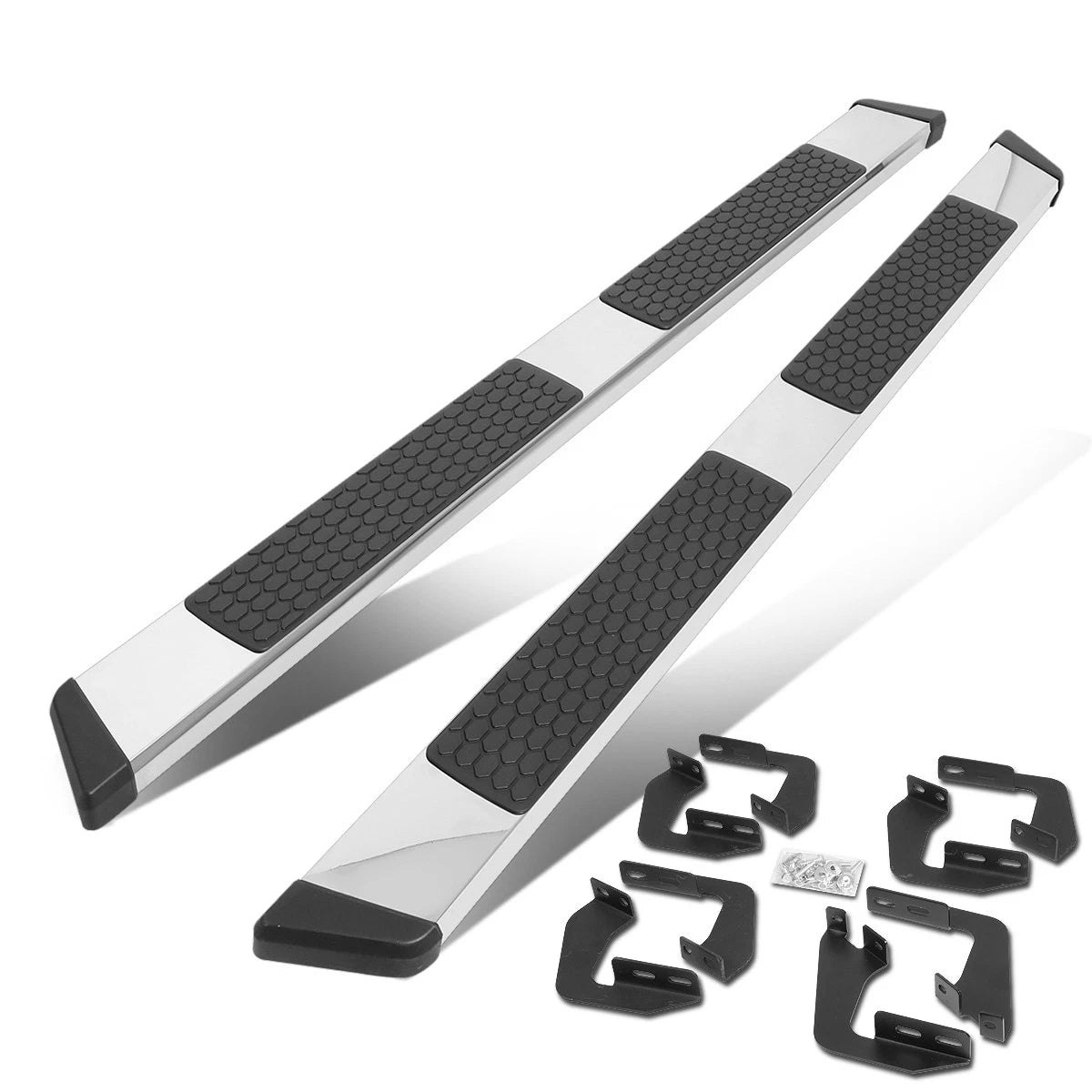 5" Flat Stainless Steel Running Boards for Toyota Tundra (2007–2021)