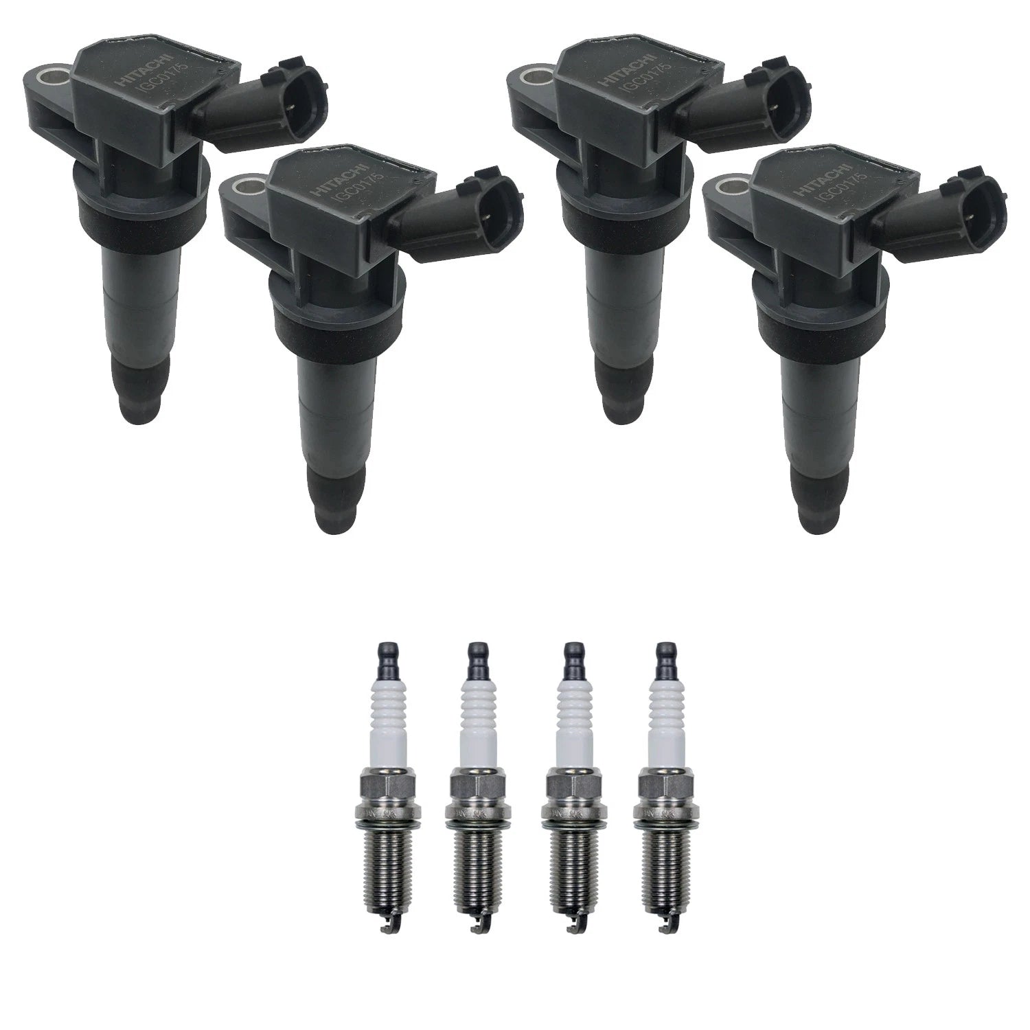 Set of 4 Ignition Coils & Spark Plugs for Forte, Santa Fe (L4)