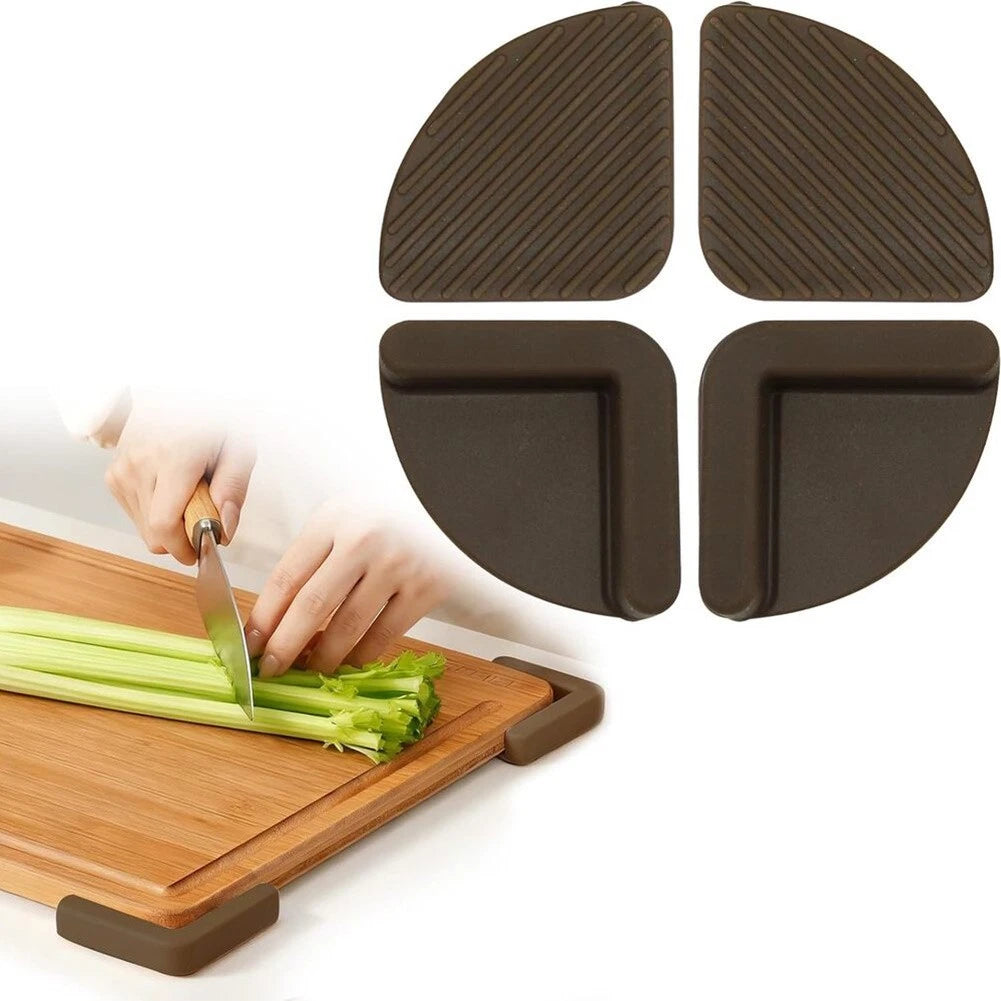 4 Pack Non-Slip Silicone Pads for Chopping Boards (5 x 5 x 1.5 cm)