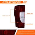 Set of 2 Chrome Tail Lights for Ford F250 F350 F450 Super Duty (2020–2022)