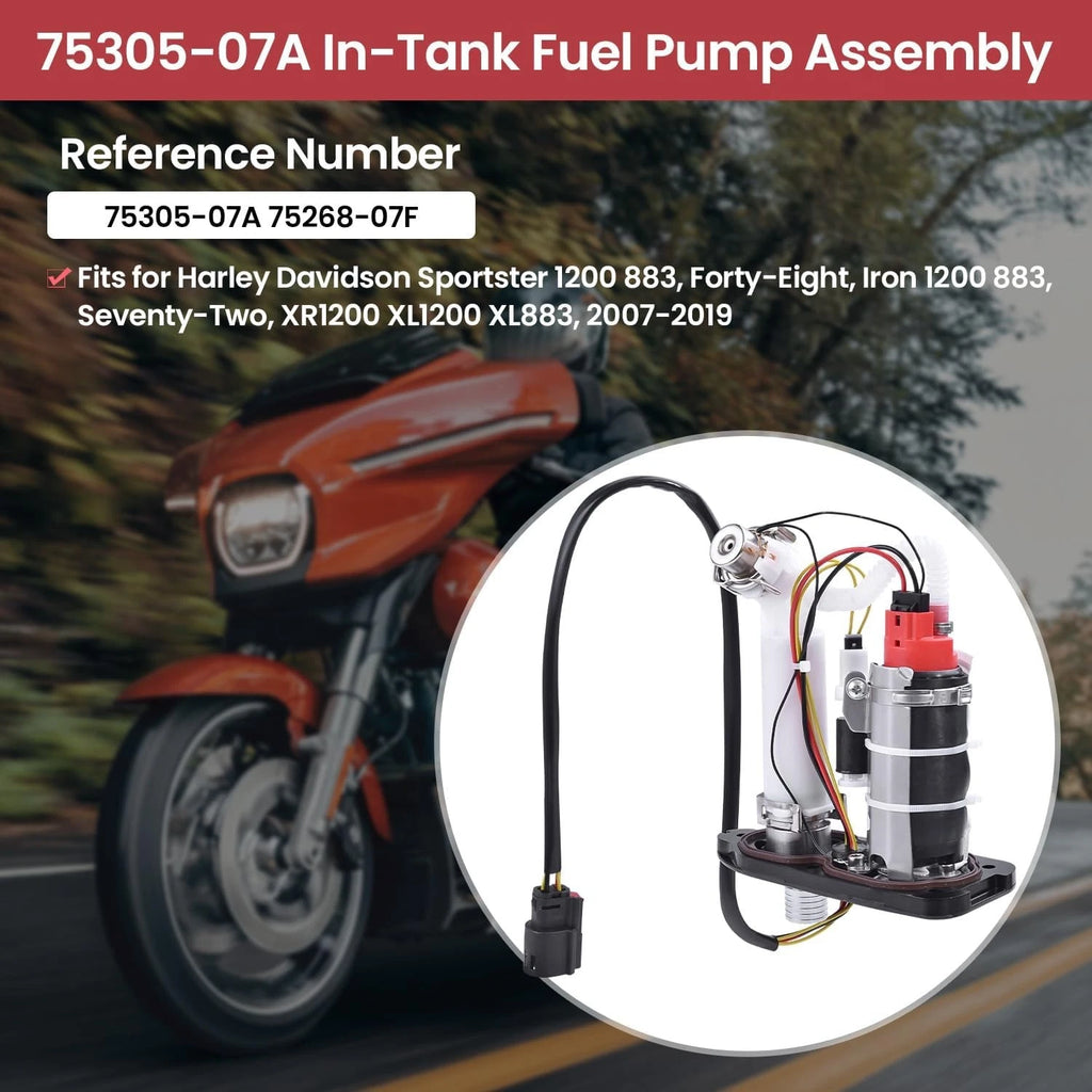 Fuel Pump for Harley Davidson Sportster 883 1200 Iron XR1200 (2007–2019) 75305-07A
