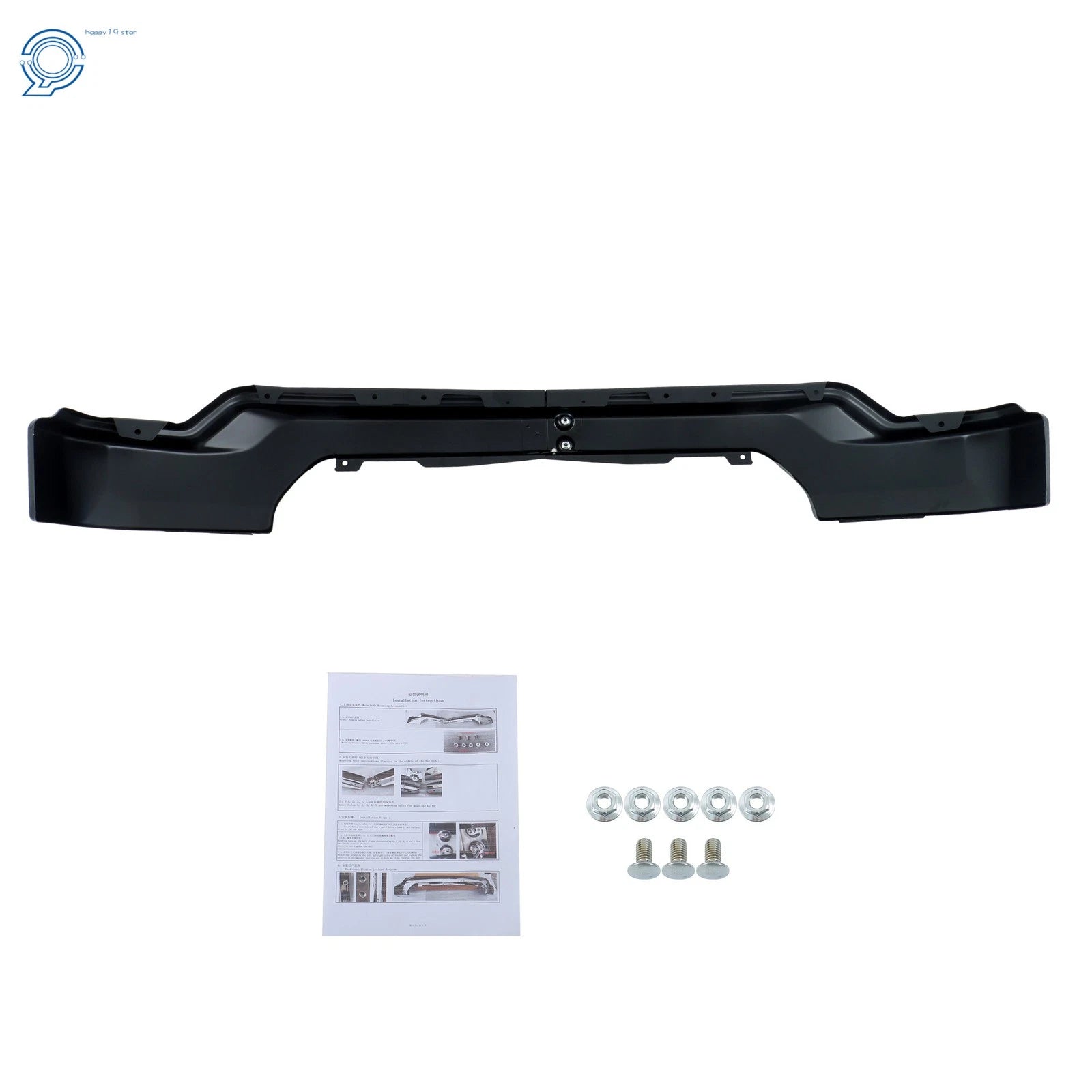 Black Steel Split Front Bumper for GMC Sierra 1500 (2019-2021)