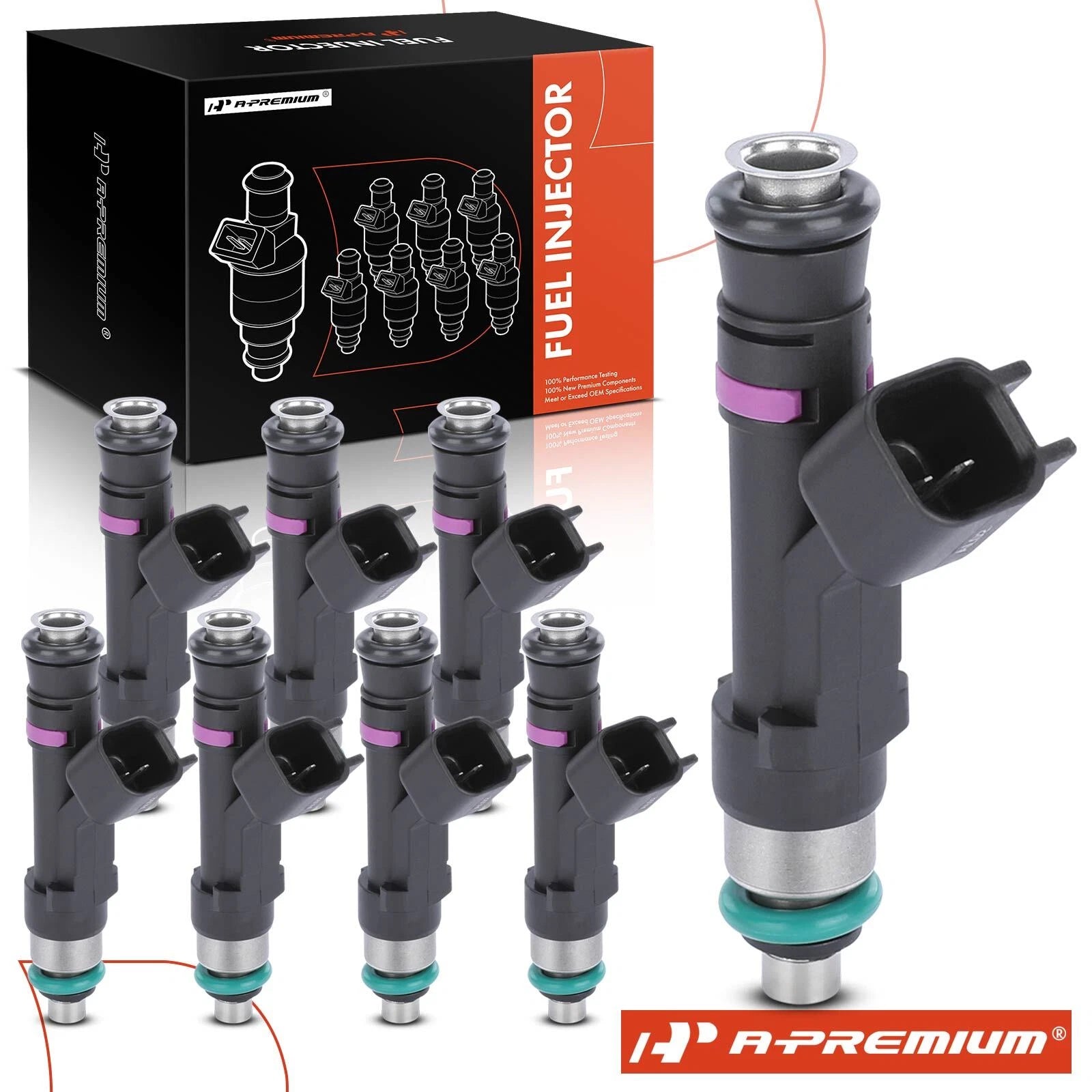 Set of 8 Fuel Injectors for Ford Expedition Lincoln Navigator (2003–2021)