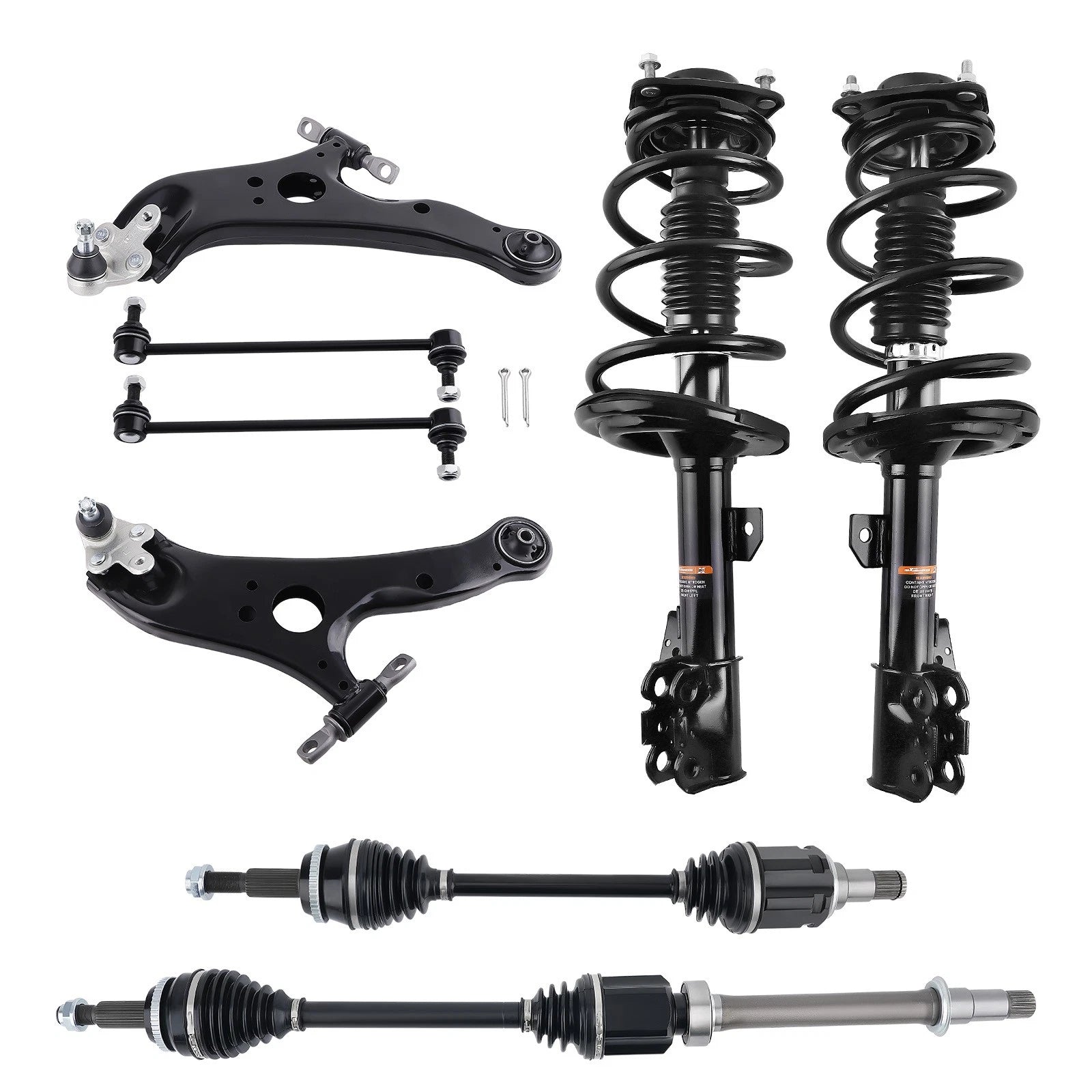 Front Struts, Control Arms, Sway Bar Link, CV Axle for Toyota Sienna (2011–2014)