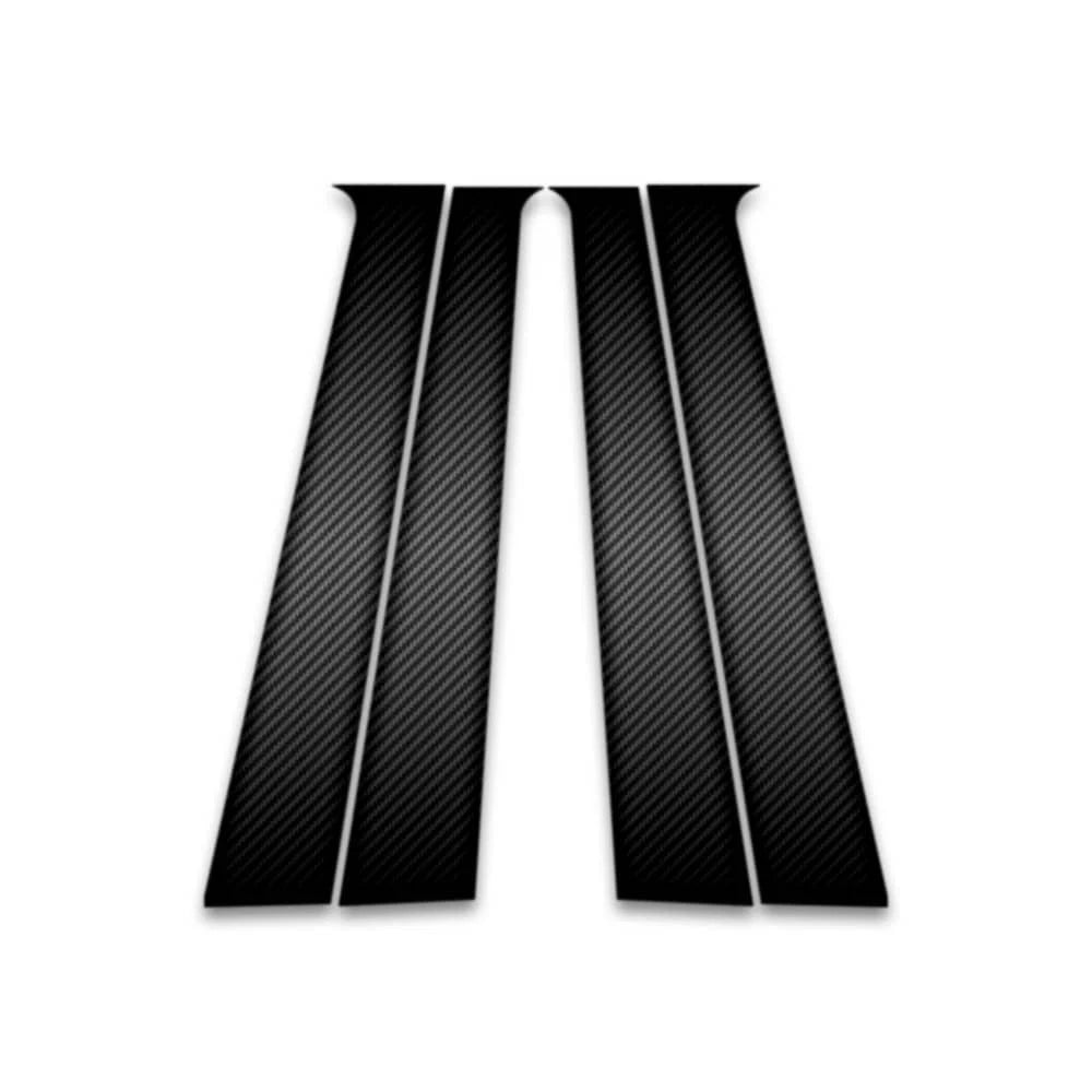 4pc Carbon Fiber Pillar Post Covers for 2009-2011 Chevrolet Aveo Sedan