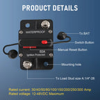 30A-300A Circuit Breaker for Car Boat (12V-48V)
