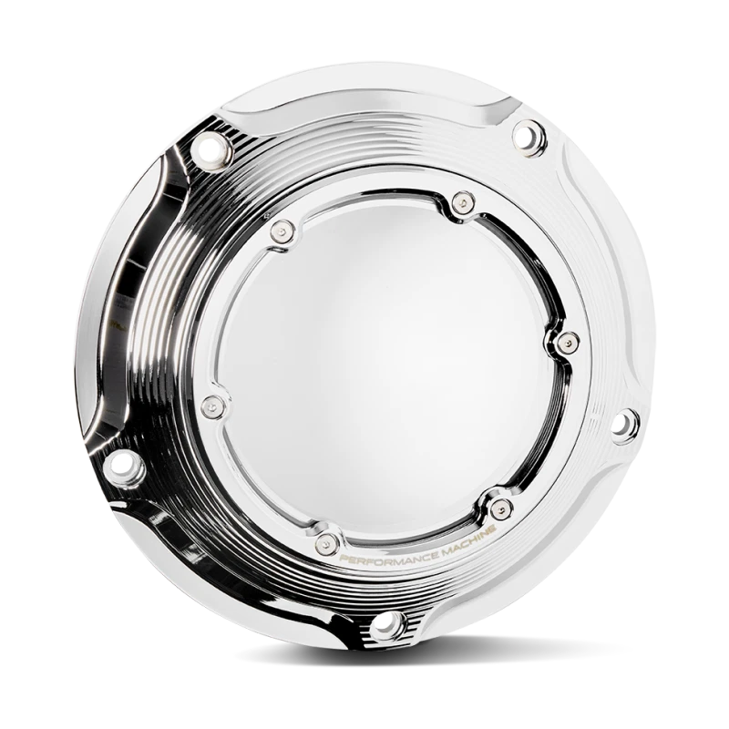 Performance Machine Vision Derby Cover with Bezel - Chrome for Harley Davidson