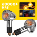 2Pcs Amber LED Bullet Turn Signal Lights for Suzuki Kawasaki Yamaha