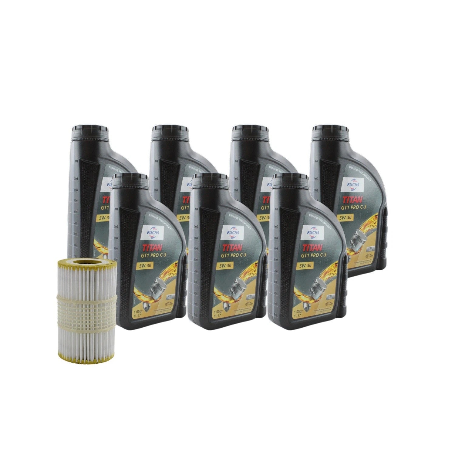 Engine Oil Change Kit for Audi A7 Quattro 3.0 V6 (2012–2018) - 7L Fuchs TITAN GT1 PRO C-3 5W30