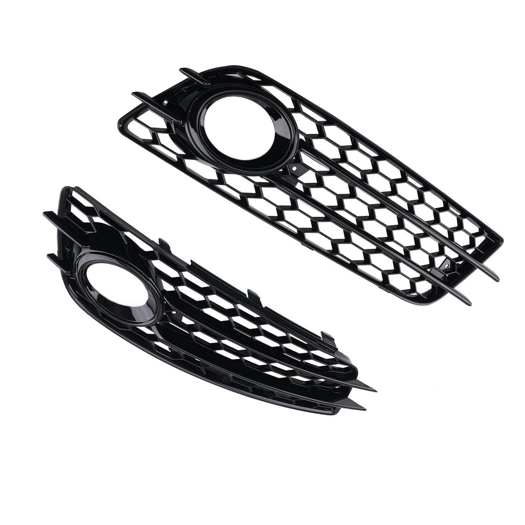 Pair Fog Grille Cover for Audi A4 (2008–2012) 8K0807681C01C