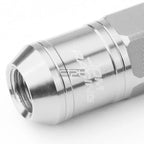 Open-End Aluminum Silver Lug Nuts + Adapter M12x1.25 for