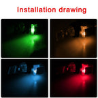 Set of 4 Round On/Off LED Light Switches for Vehicle